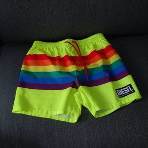 Diesel Beachware Only the Brave Pride Collection Swim Trunks Size M*Never Worn*